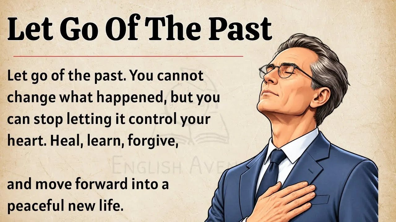 Video cover for Let Go Of The Past | Graded Reader | Learn English With Motivation 🔥 | Learn English Podcast 🎧