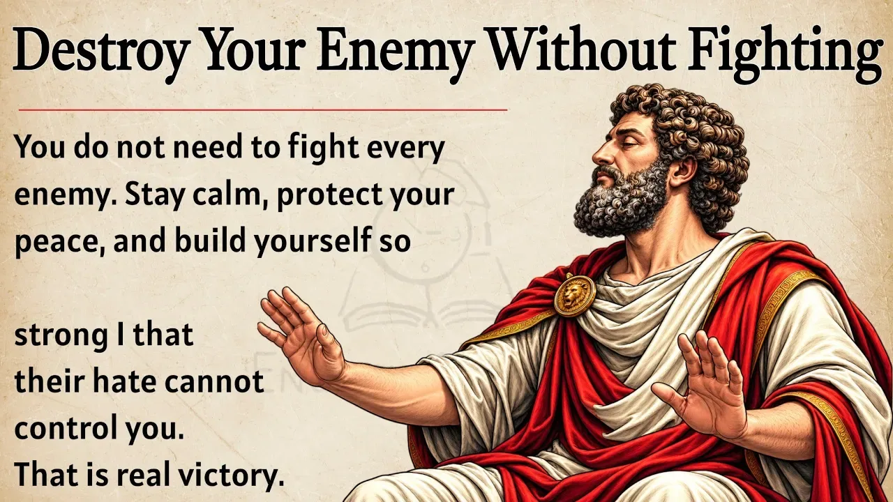 Video cover for How to Defeat Your Enemy Without Fighting | Graded Reader | Learn English Through Motivation ✅️