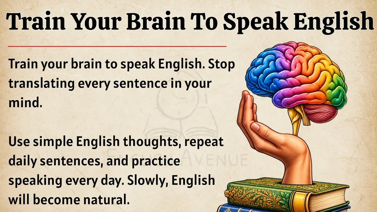 Video cover for Train Your Brain To Speak English | Speak Naturally Without Translation | Improve Your English ✅️
